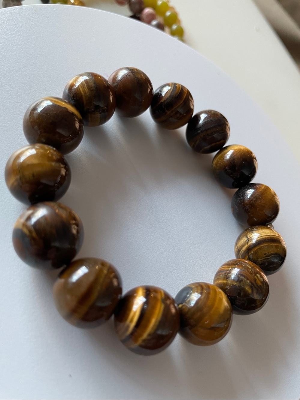 Designs by Ch Lovin 12mm Tiger Eye Crystal Bracelet